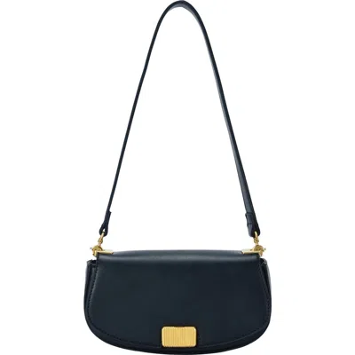 Rachel Zoe Rib Buckle Shoulder Bag In Black