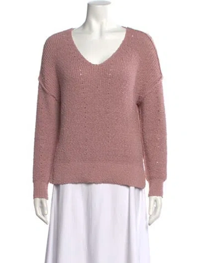 Pre-owned Rachel Zoe Scoop Neck Sweater In Pink