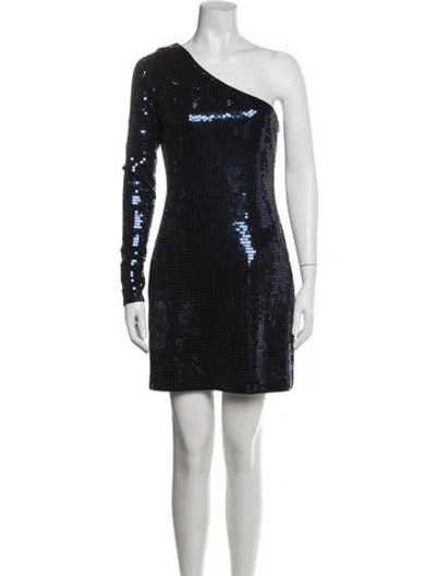 Pre-owned Rachel Zoe Sequin Mini Dress In Blue