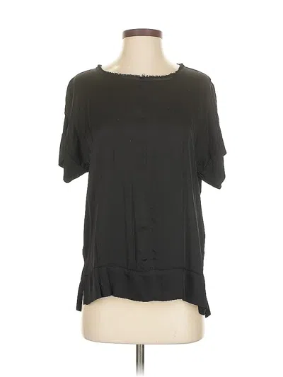 Pre-owned Rachel Zoe Short Sleeve Blouse In Black