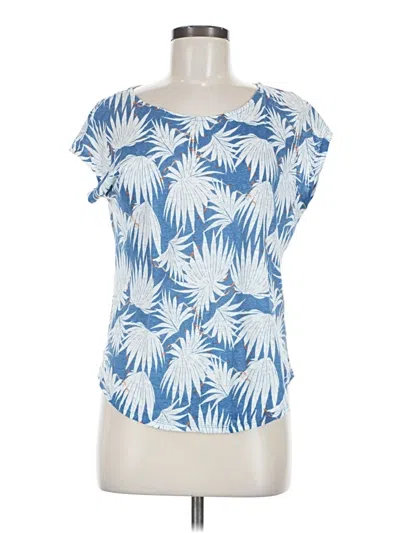 Pre-owned Rachel Zoe Short Sleeve Blouse In Blue