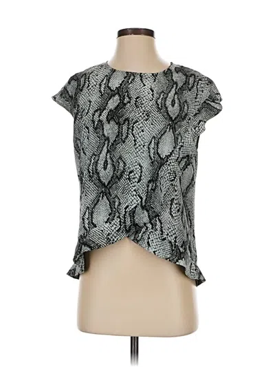 Pre-owned Rachel Zoe Short Sleeve Blouse In Gray