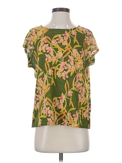 Pre-owned Rachel Zoe Short Sleeve Blouse In Green