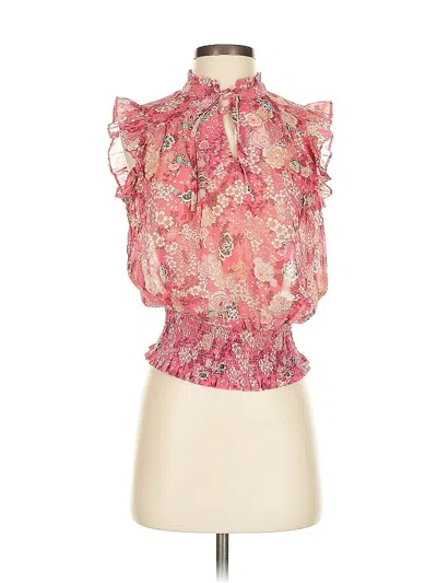 Pre-owned Rachel Zoe Short Sleeve Blouse In Pink