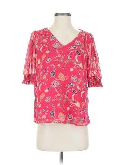 Pre-owned Rachel Zoe Short Sleeve Blouse In Pink