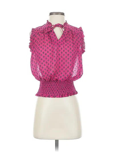 Pre-owned Rachel Zoe Short Sleeve Blouse In Pink