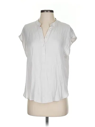 Pre-owned Rachel Zoe Short Sleeve Blouse In White