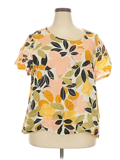 Pre-owned Rachel Zoe Short Sleeve Blouse In Yellow