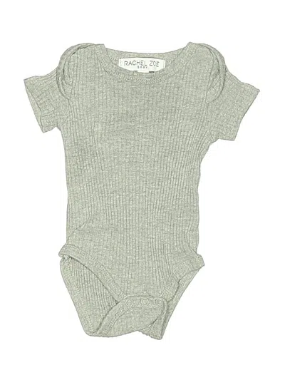 Pre-owned Rachel Zoe Babies' Short Sleeve Onesie In Gray