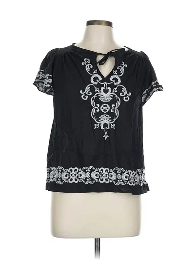 Pre-owned Rachel Zoe Short Sleeve T-shirt In Black