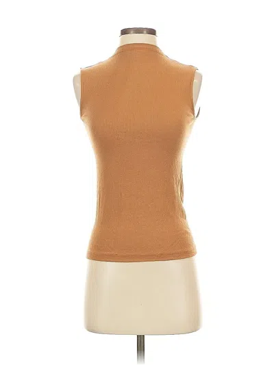 Pre-owned Rachel Zoe Short Sleeve Turtleneck In Brown