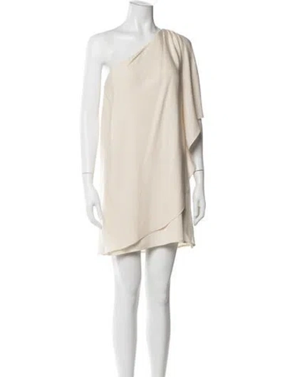 Pre-owned Rachel Zoe Silk Knee-length Dress In Neutral