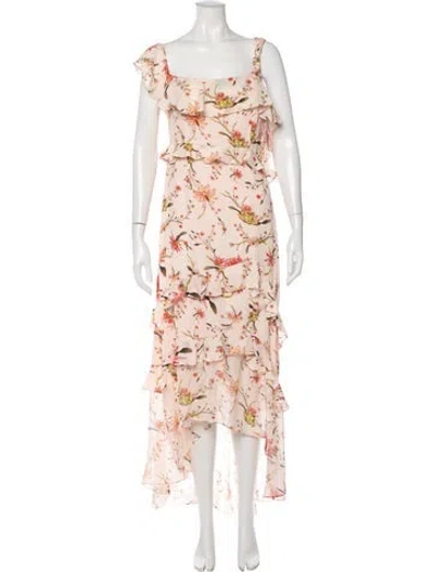 Pre-owned Rachel Zoe Silk Long Dress In Pink