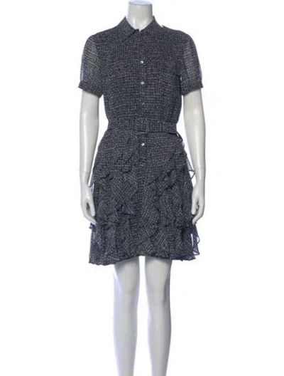 Pre-owned Rachel Zoe Silk Mini Dress In Blue
