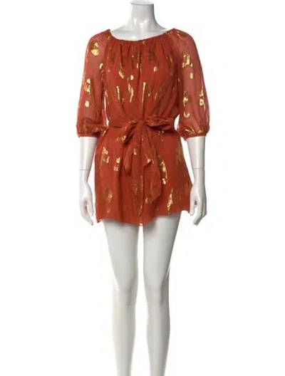 Pre-owned Rachel Zoe Silk Mini Dress In Orange