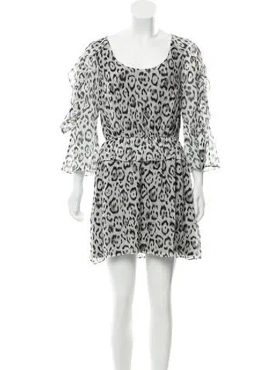 Pre-owned Rachel Zoe Silk Mini Dress In White