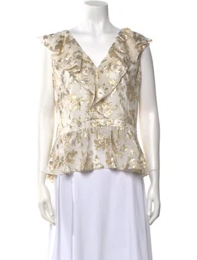 Pre-owned Rachel Zoe Silk Printed Blouse