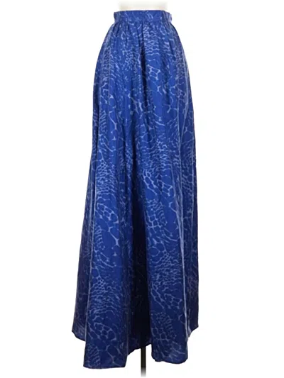 Pre-owned Rachel Zoe Silk Skirt In Blue