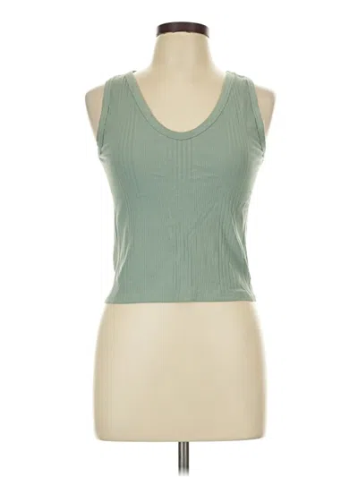 Pre-owned Rachel Zoe Tank Top Green Halter Neckline Tops