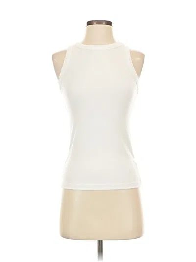 Pre-owned Rachel Zoe Tank Top Ivory Halter Neckline Tops In White