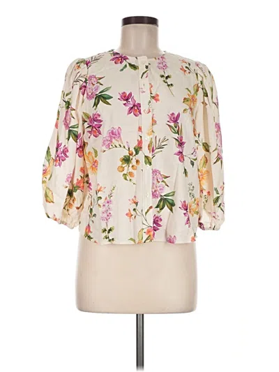 Pre-owned Rachel Zoe Tjx 3/4 Sleeve Blouse In Ivory