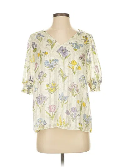 Pre-owned Rachel Zoe Tjx 3/4 Sleeve Blouse In White