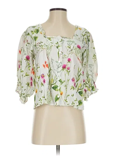 Pre-owned Rachel Zoe Tjx 3/4 Sleeve Blouse In White