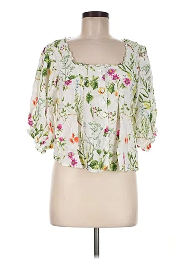 Pre-owned Rachel Zoe Tjx 3/4 Sleeve Blouse In White