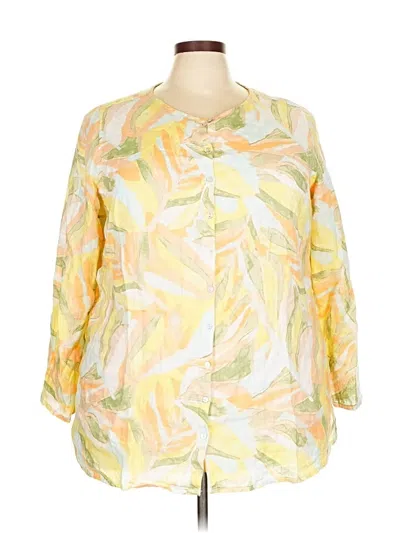 Pre-owned Rachel Zoe Tjx 3/4 Sleeve Blouse In Yellow
