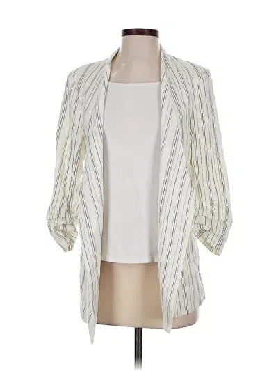 Pre-owned Rachel Zoe Tjx Blazer Jacket In White