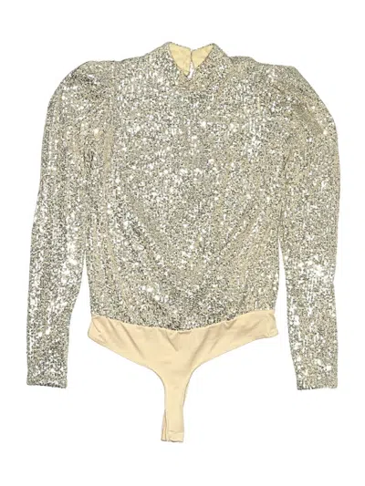 Pre-owned Rachel Zoe Tjx Bodysuit In Gold