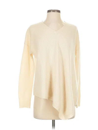 Pre-owned Rachel Zoe Tjx Cashmere Pullover Sweater In White