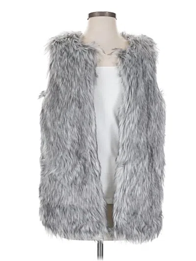 Pre-owned Rachel Zoe Tjx Faux Fur Vest In Gray