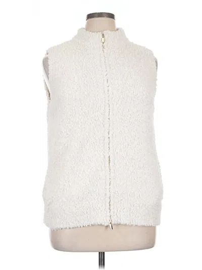 Pre-owned Rachel Zoe Tjx Faux Fur Vest In Ivory