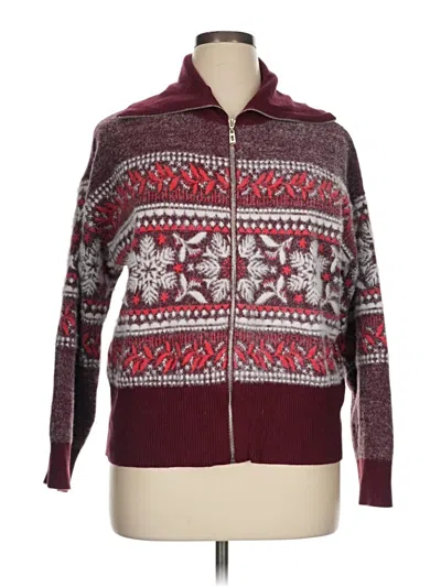 Pre-owned Rachel Zoe Tjx Jacket In Burgundy