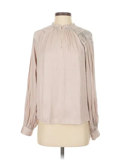 Pre-owned Rachel Zoe Tjx Long Sleeve Blouse In Brown