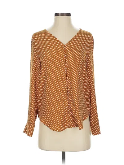 Pre-owned Rachel Zoe Tjx Long Sleeve Blouse In Brown