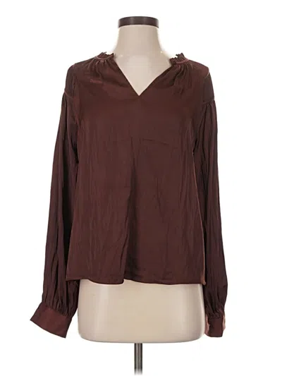 Rachel Zoe Tjx Long Sleeve Blouse In Brown