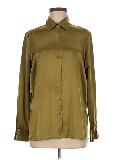 Pre-owned Rachel Zoe Tjx Long Sleeve Blouse In Green