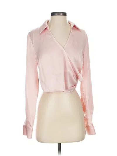 Pre-owned Rachel Zoe Tjx Long Sleeve Blouse In Pink