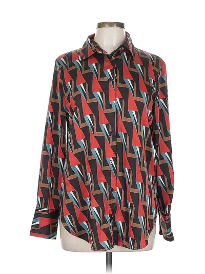 Pre-owned Rachel Zoe Tjx Long Sleeve Blouse In Red