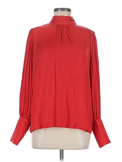 Pre-owned Rachel Zoe Tjx Long Sleeve Blouse In Red