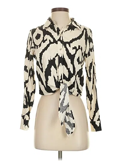 Pre-owned Rachel Zoe Tjx Long Sleeve Blouse In White
