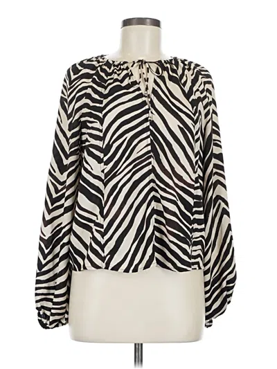 Pre-owned Rachel Zoe Tjx Long Sleeve Blouse In White