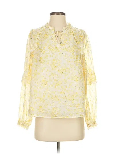 Pre-owned Rachel Zoe Tjx Long Sleeve Blouse In Yellow