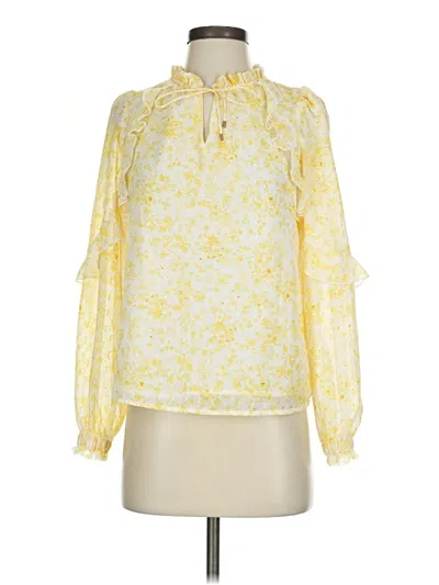 Pre-owned Rachel Zoe Tjx Long Sleeve Blouse In Yellow