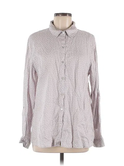 Pre-owned Rachel Zoe Tjx Long Sleeve Button Down Shirt In Gray