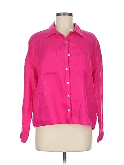 Pre-owned Rachel Zoe Tjx Long Sleeve Button Down Shirt In Pink