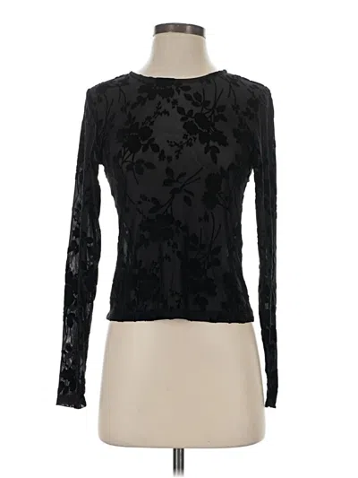 Pre-owned Rachel Zoe Tjx Long Sleeve Top Black Mock Neckline Tops