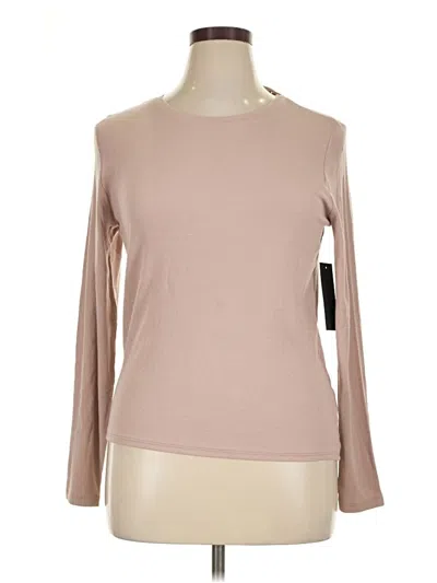 Pre-owned Rachel Zoe Tjx Long Sleeve T-shirt In Tan